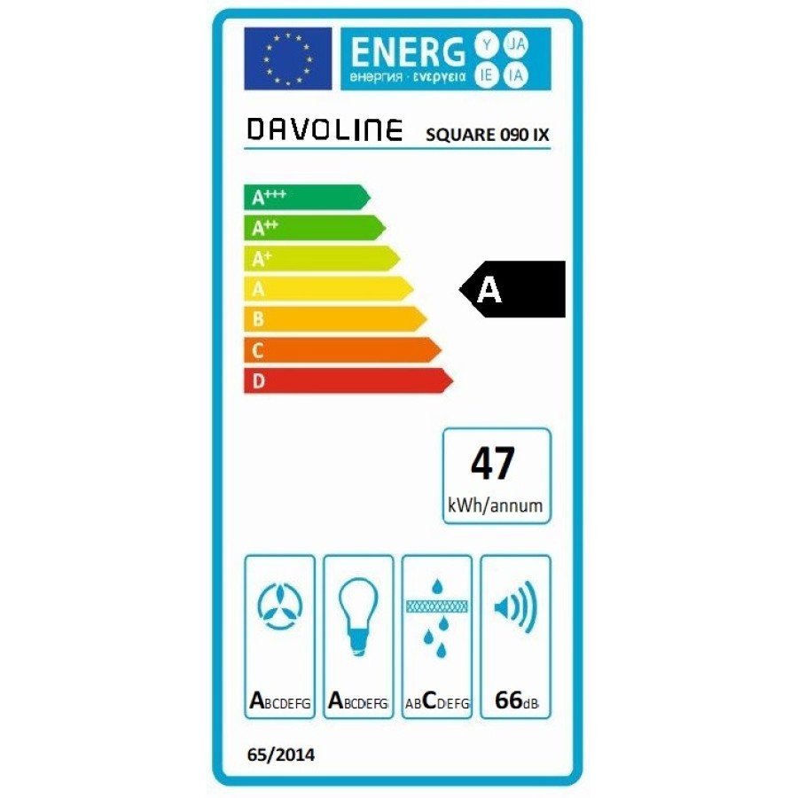 Davoline Square IX Απορροφητήρας Καμινάδα 90cm Inox Davoline Square IX Απορροφητήρας Καμινάδα 90cm Inox